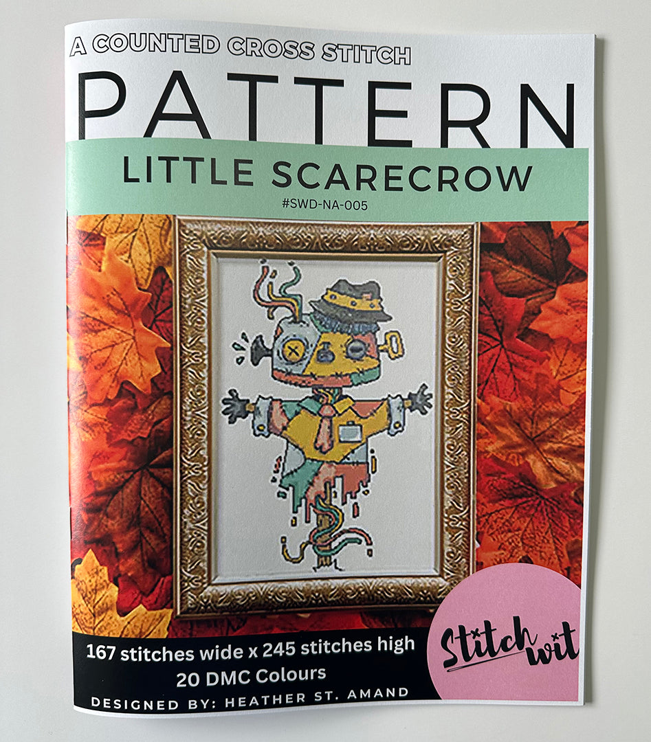 Little Scarecrow: Counted Cross Stitch Pattern and Kit