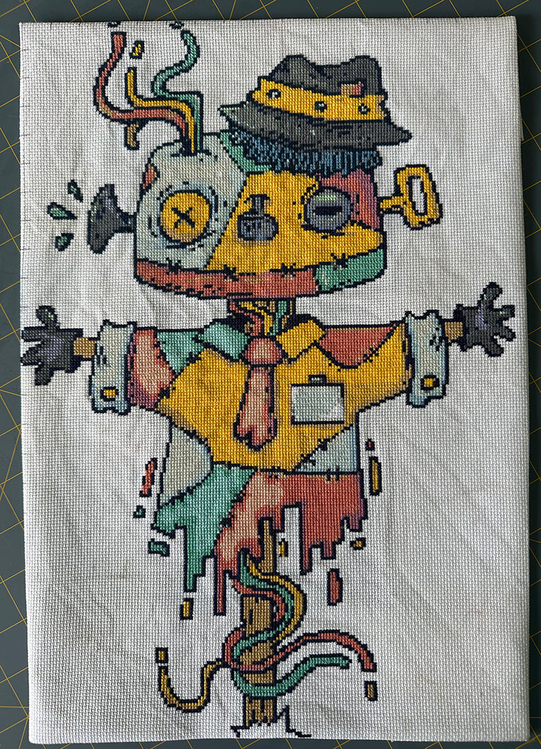Little Scarecrow: Counted Cross Stitch Pattern and Kit