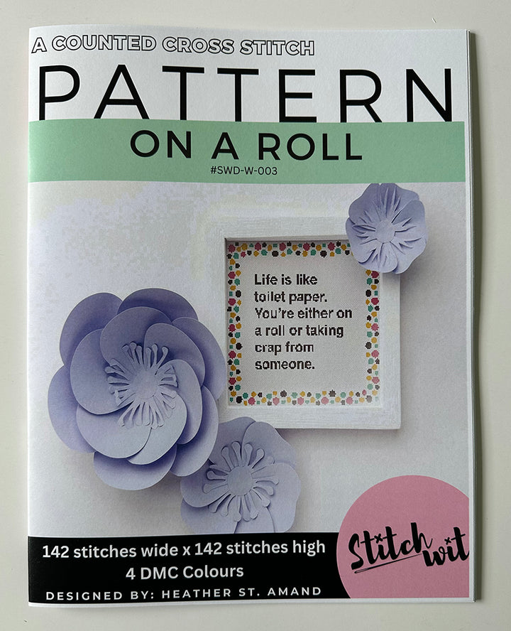 On a Roll: Counted Cross Stitch Pattern and Kit