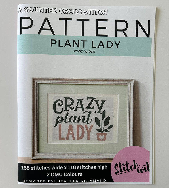 Plant Lady: Counted Cross Stitch Pattern and Kit