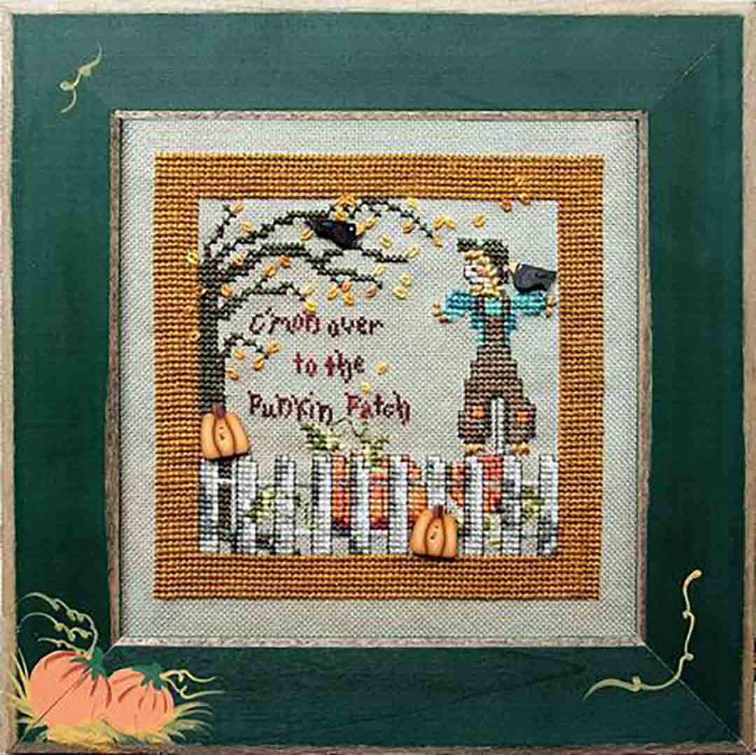 A stitched preview of the counted cross stitch pattern Punkin Patch by Janis Lockhart
