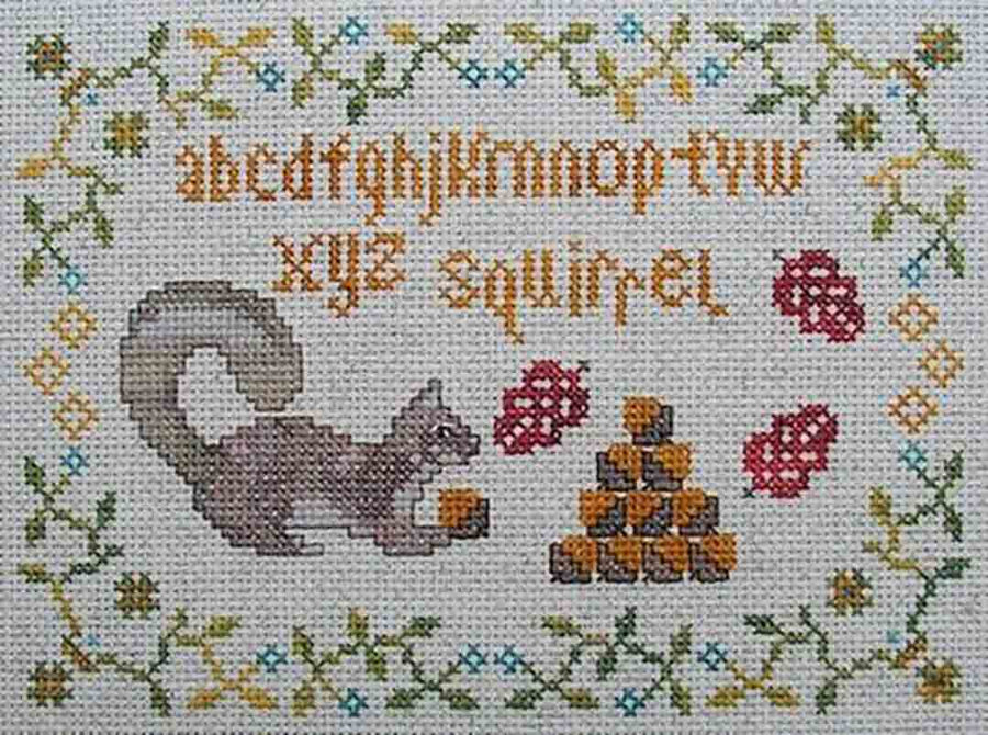 A stitched preview of the counted cross stitch pattern Ready For Winter by Janis Lockhart