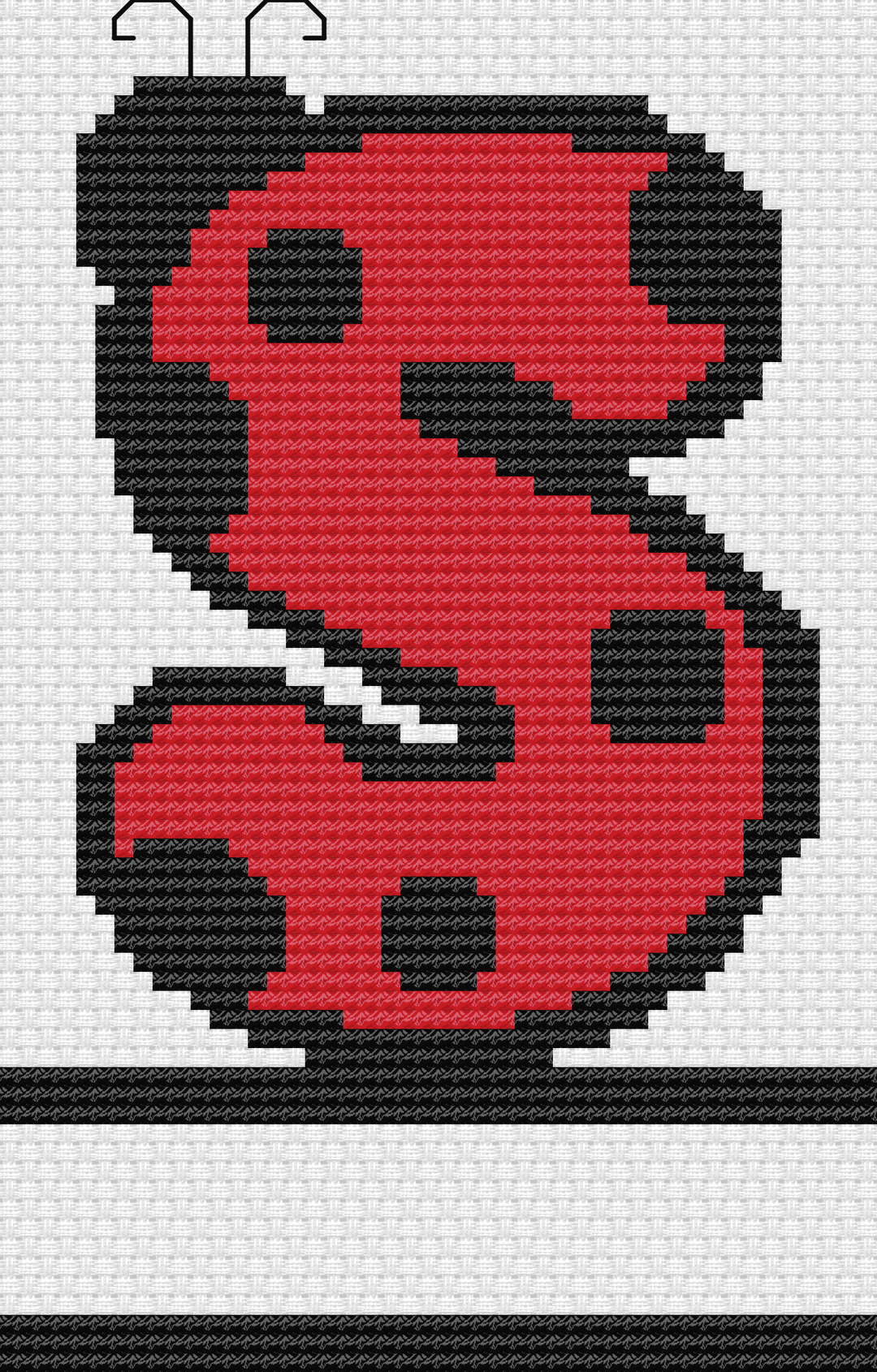 Ladybug Monograms: Counted Cross Stitch Pattern