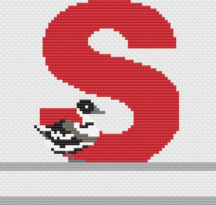 Canada Geese Monograms: Counted Cross Stitch Pattern