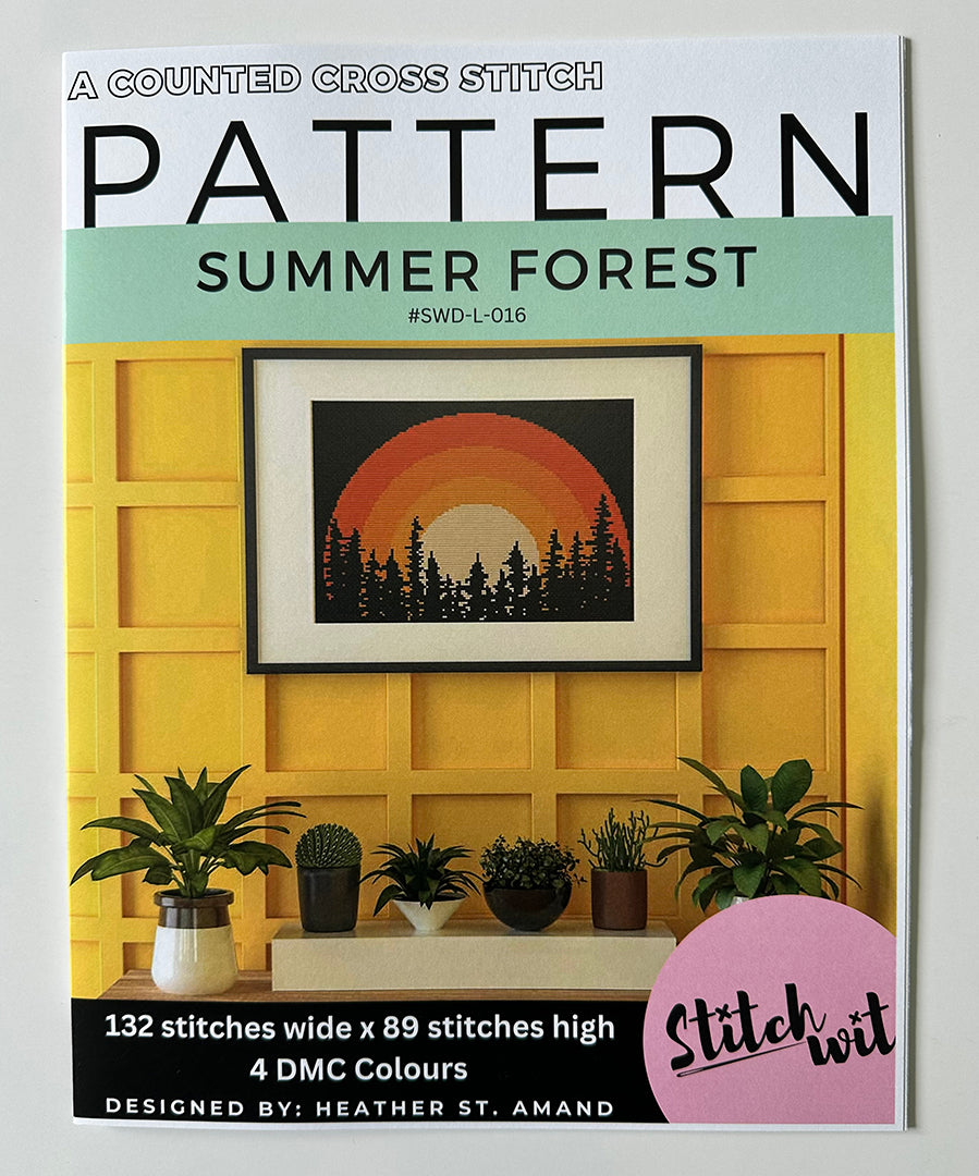 Summer Forest: Counted Cross Stitch Pattern and Kit