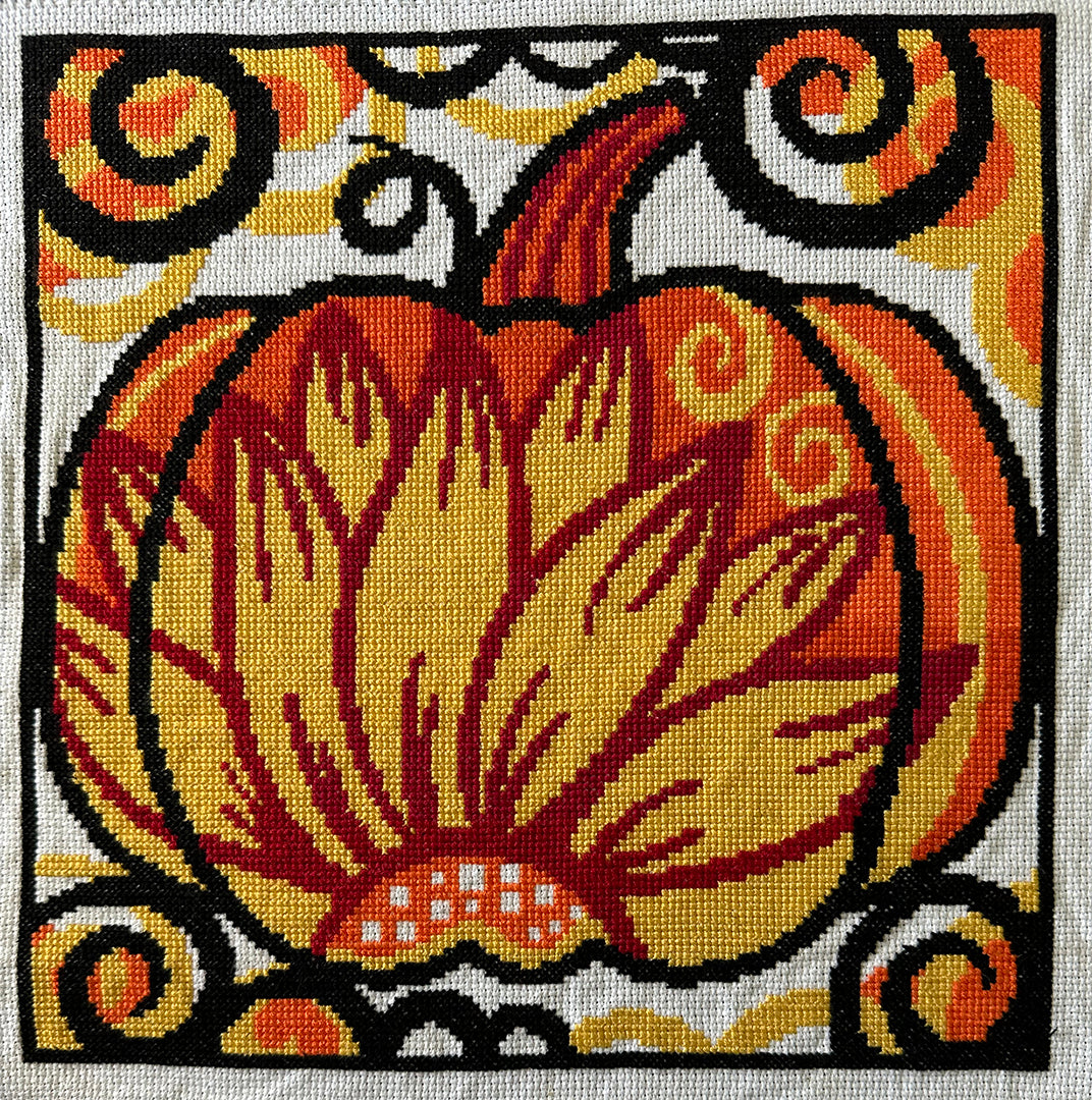 Sunflower Pumpkin: Counted Cross Stitch Pattern and Kit