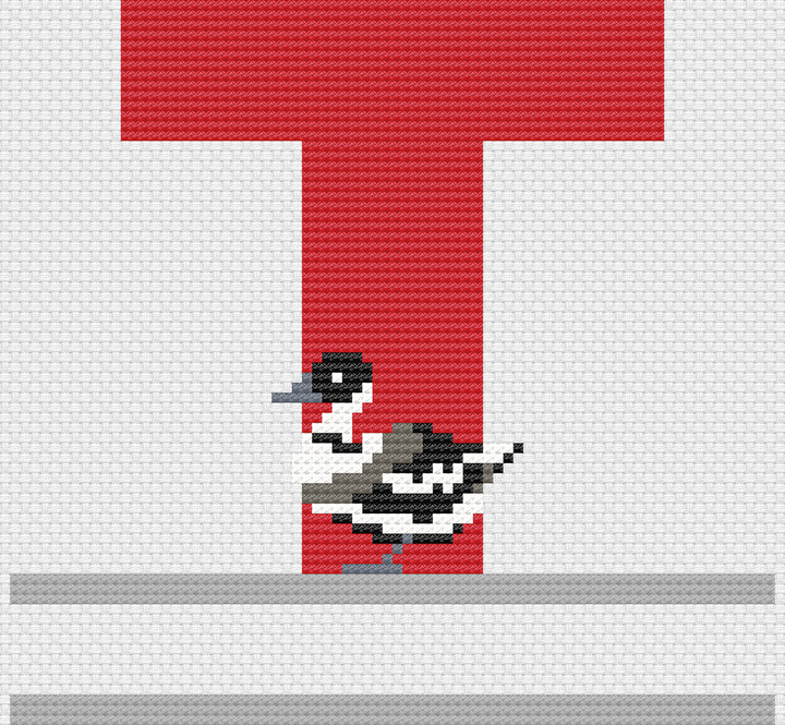 Canada Geese Monograms: Counted Cross Stitch Pattern