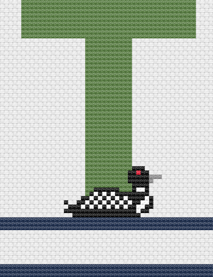 Loon Monograms: Counted Cross Stitch Pattern