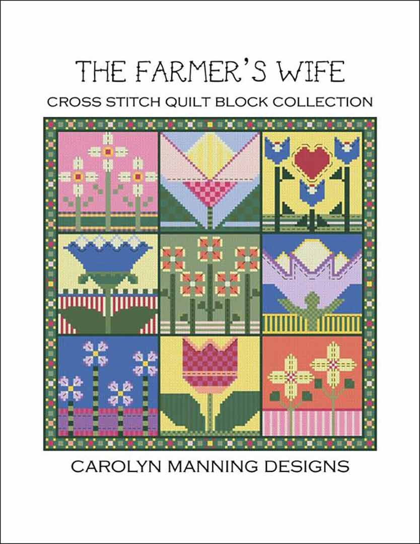 A stitched preview of the counted cross stitch pattern The Farmers Wife #1 by Carolyn Manning Designs
