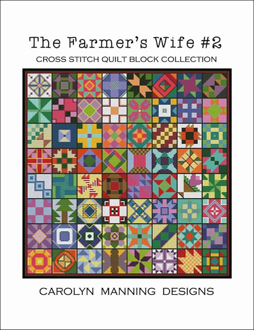 An image of the cover of the counted cross stitch pattern The Farmers Wife #2 by Carolyn Manning Designs