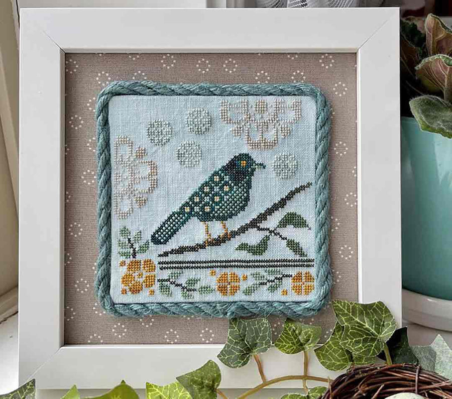 A stitched preview of the counted cross stitch pattern Tranquility by Jan Hicks Creates
