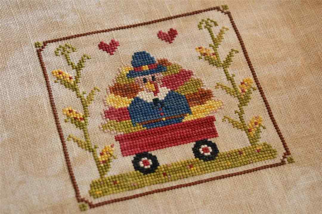 A stitched preview of the counted cross stitch pattern Turkey by Kate Spiridonova