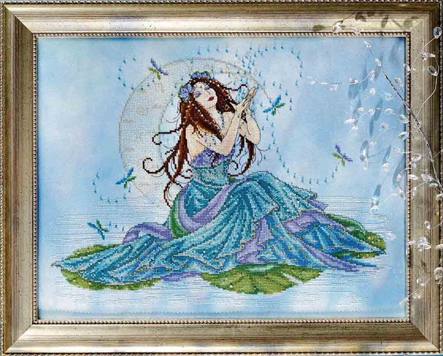 A stitched preview of the counted cross stitch pattern Water Goddess by Joan A Elliott