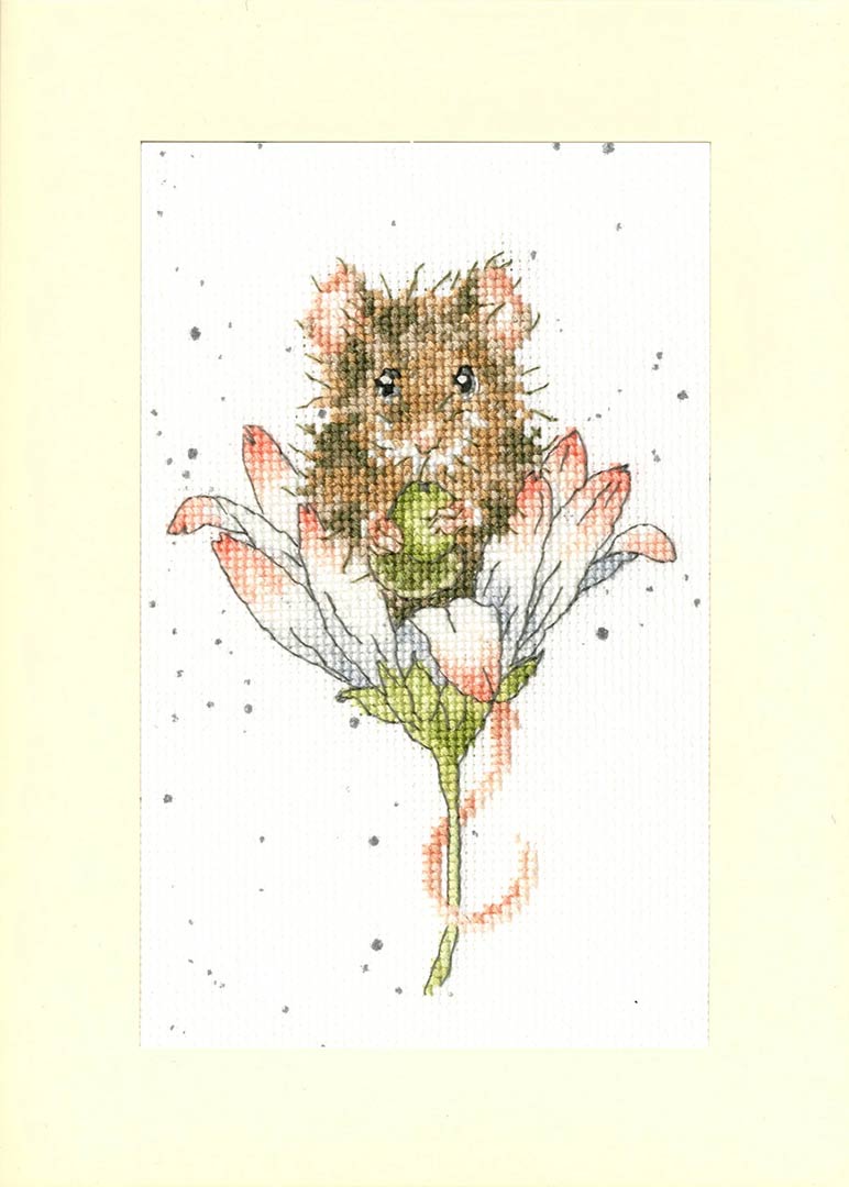 Stitched preview of Greeting Card - Wishes For You Counted Cross Stitch Kit