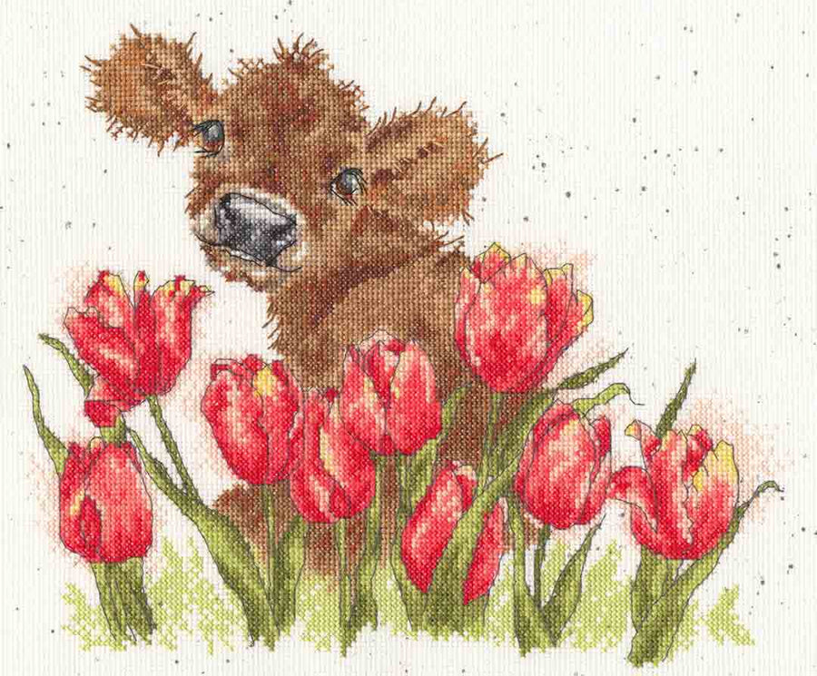 Stitched preview of Bessie Counted Cross Stitch Kit