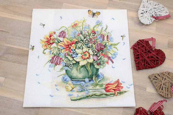April Bouquet Counted Cross Stitch Kit