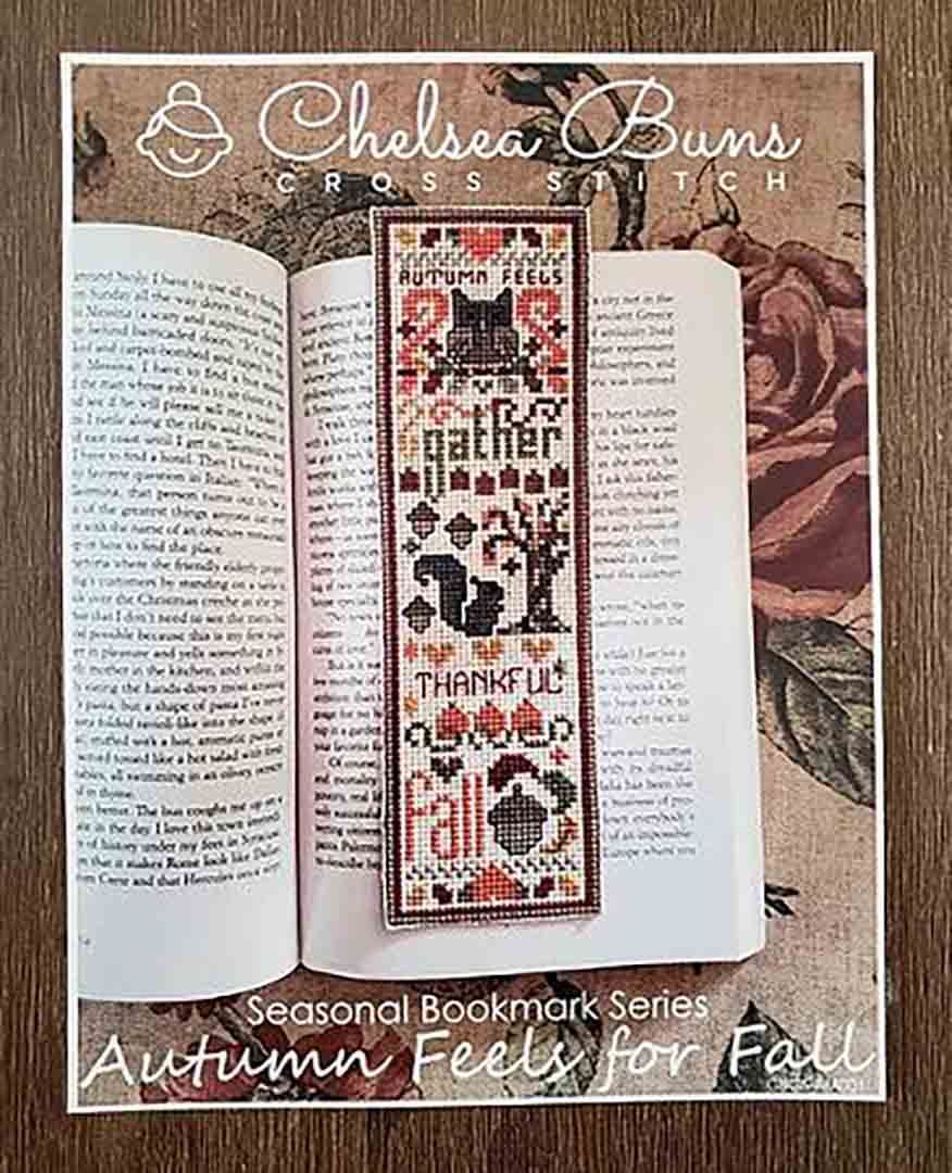Image of the cover of the counted cross stitch pattern Autumn Feels For Fall by Chelsea Buns Cross Stitch