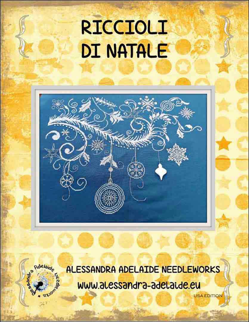 Image of cover of Riccioli Di Natale (Christmas Curls) counted cross stitch pattern by Alessandra Adelaide Needleworks