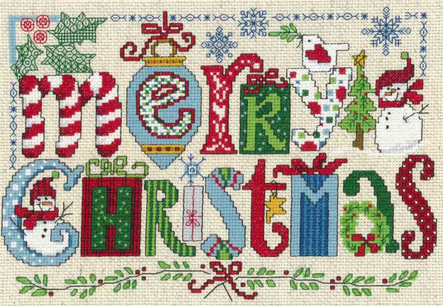 An image of a stitched preview of the counted cross stitch pattern Christmas Favorites by Diane Arthurs