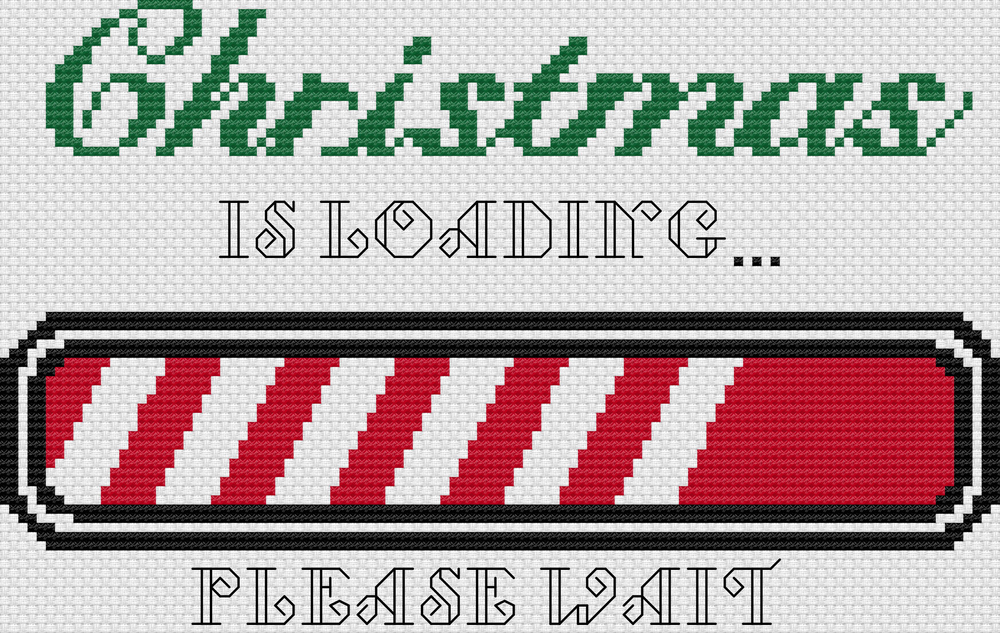 Christmas Is Loading: Free Printable Counted Cross Stitch Pattern ...