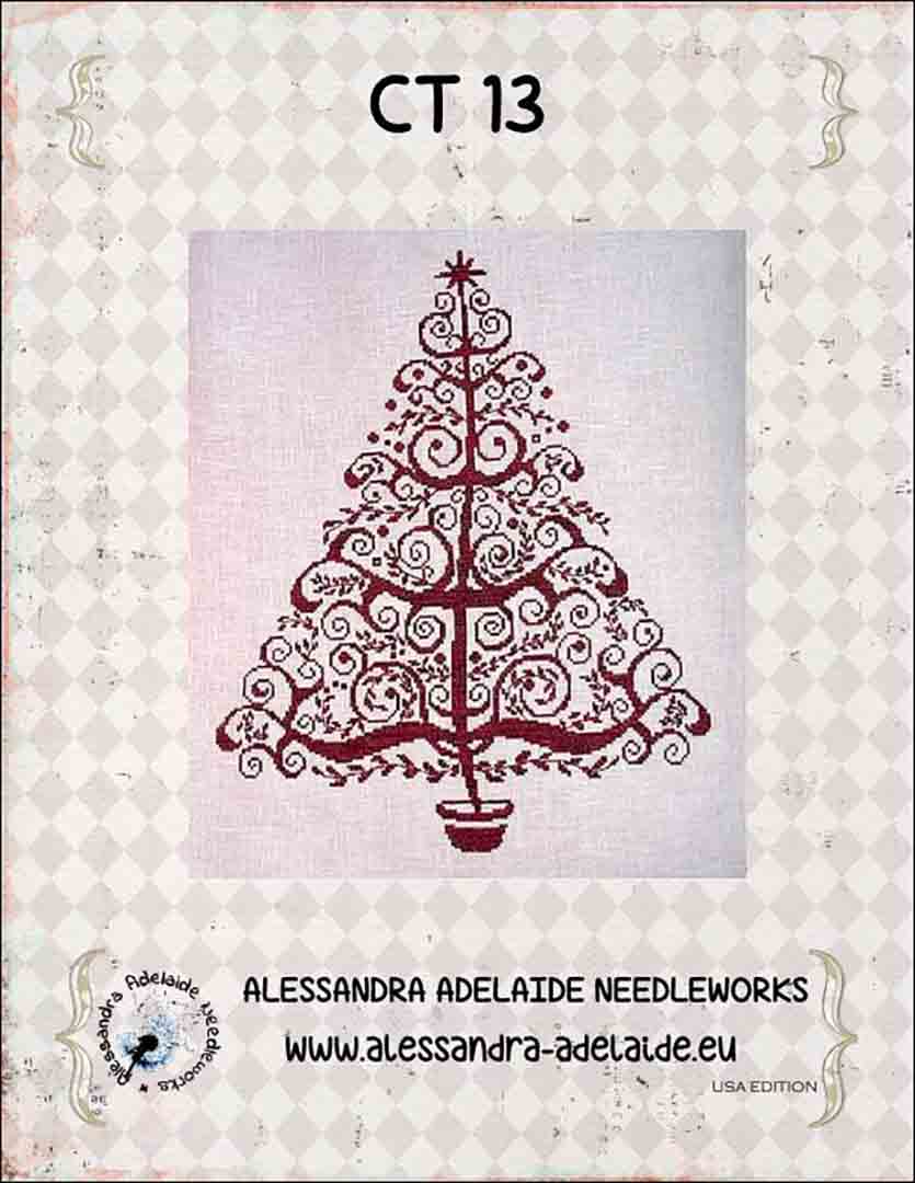 An image of the cover of the counted cross stitch pattern Christmas Tree 13 by Alessandra Adelaide