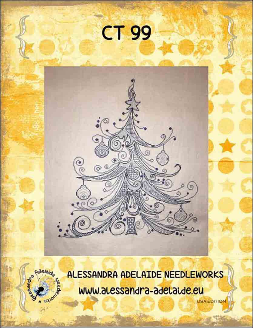 An image of the cover of the counted cross stitch pattern Christmas Tree 99 by Alessandra Adelaide