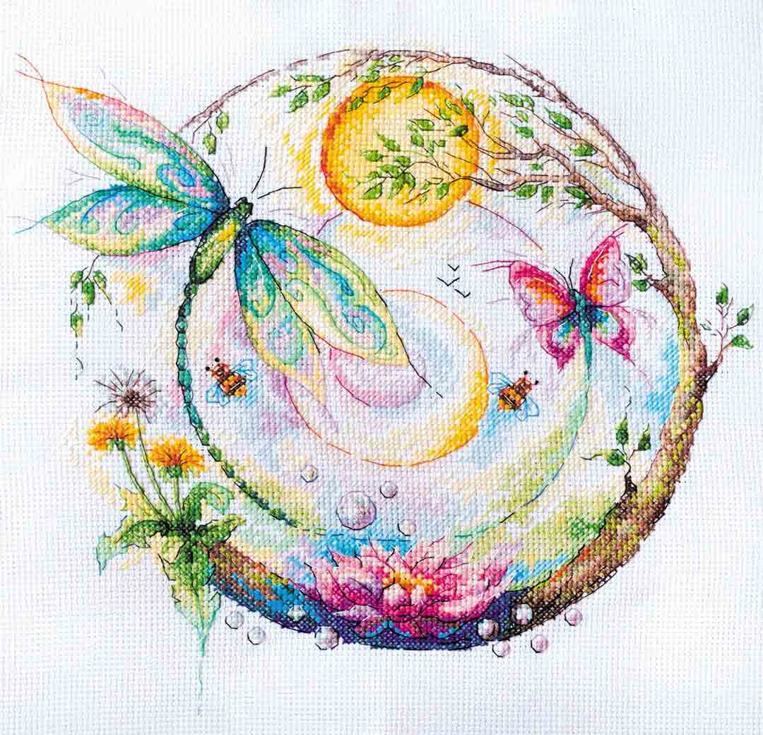 Stitched preview of Color Magic Counted Cross Stitch Kit