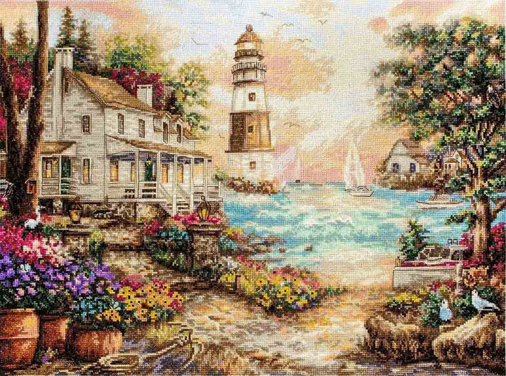 Cottage By The Sea Counted Cross Stitch Kit
