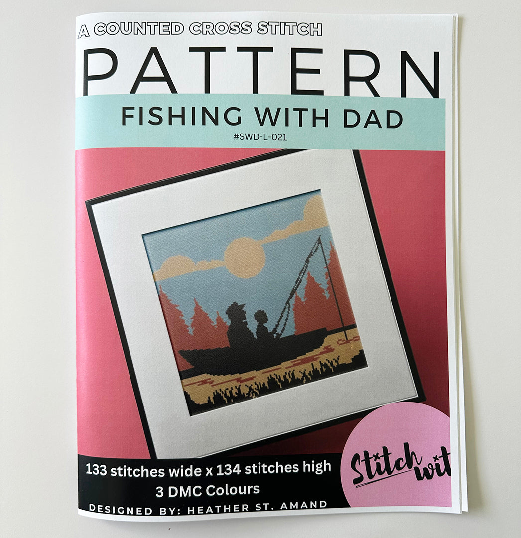 Fishing With Dad: Counted Cross Stitch Pattern and Kit