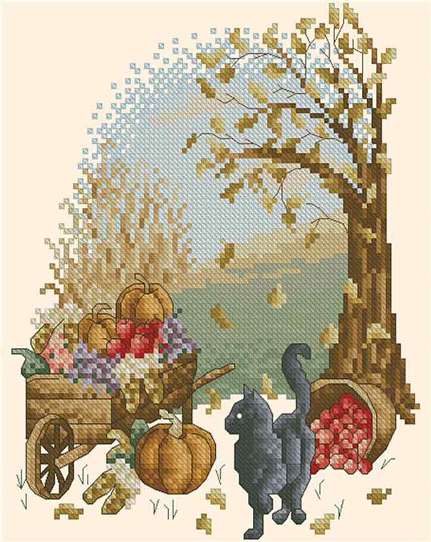 Four Seasons Cats Autumn Walk by Kitty & Me Designs