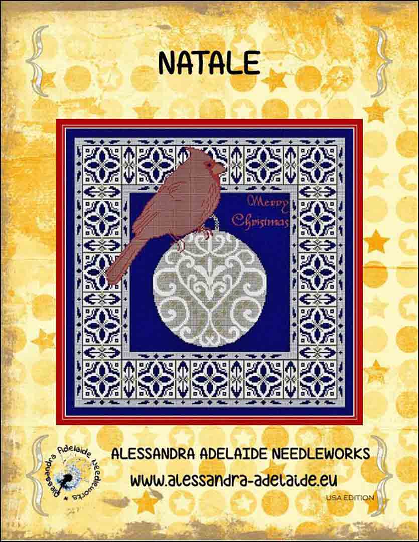 An image of the cover of the counted cross stitch pattern Natale (Christmas) by Alessandra Adelaide
