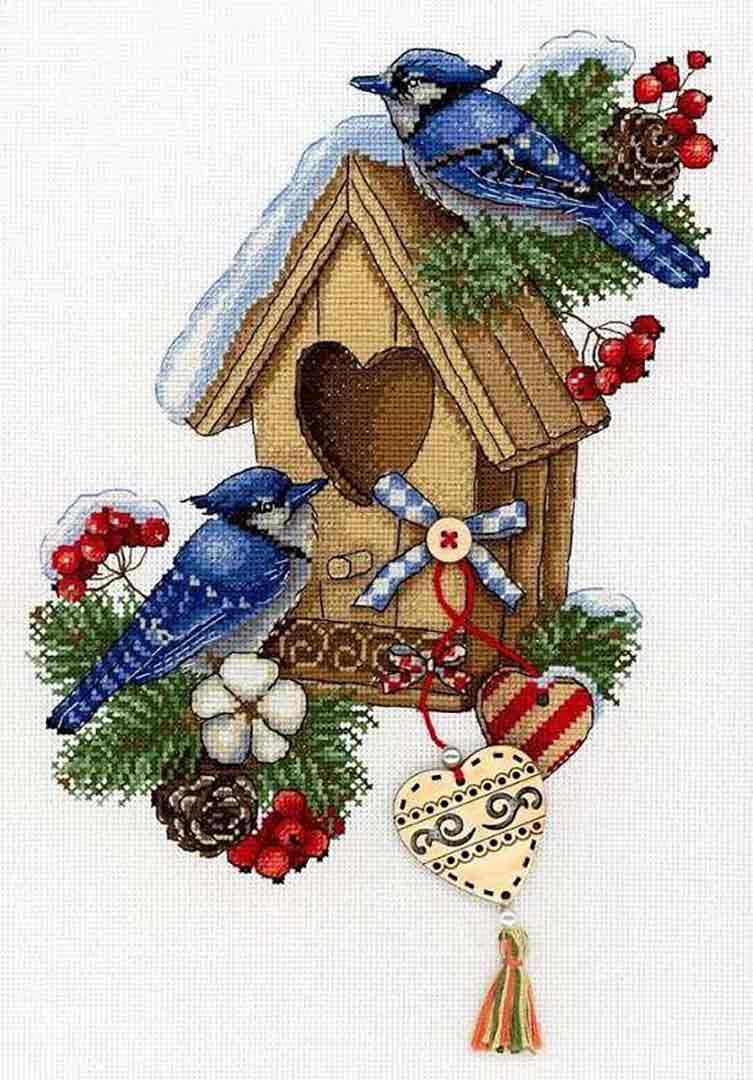 Stitched preview of New Home Counted Cross Stitch Kit