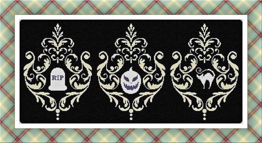 A stitched preview of the counted cross stitch pattern Noble Families of Halloween Kingdom 2 by Alessandra Adelaide