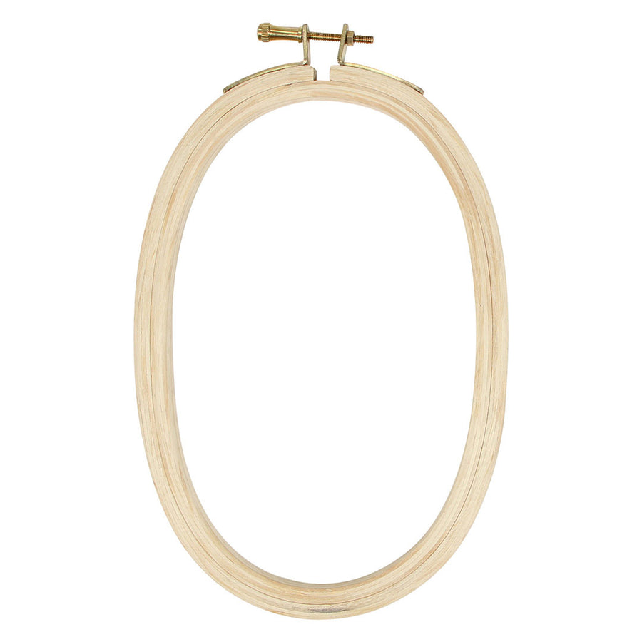 Image of Oval Wood Embroidery Hoop