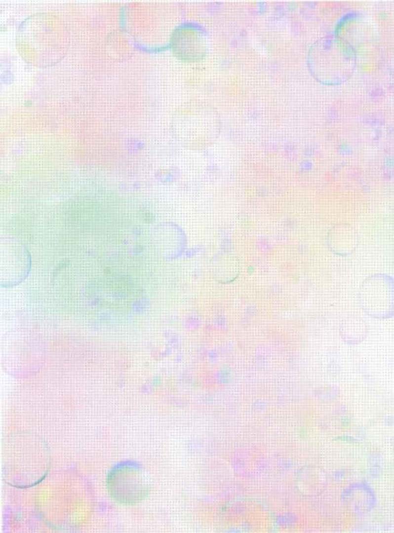 Image of designer printed 18ct Aida fabric - Pastel Bubbles
