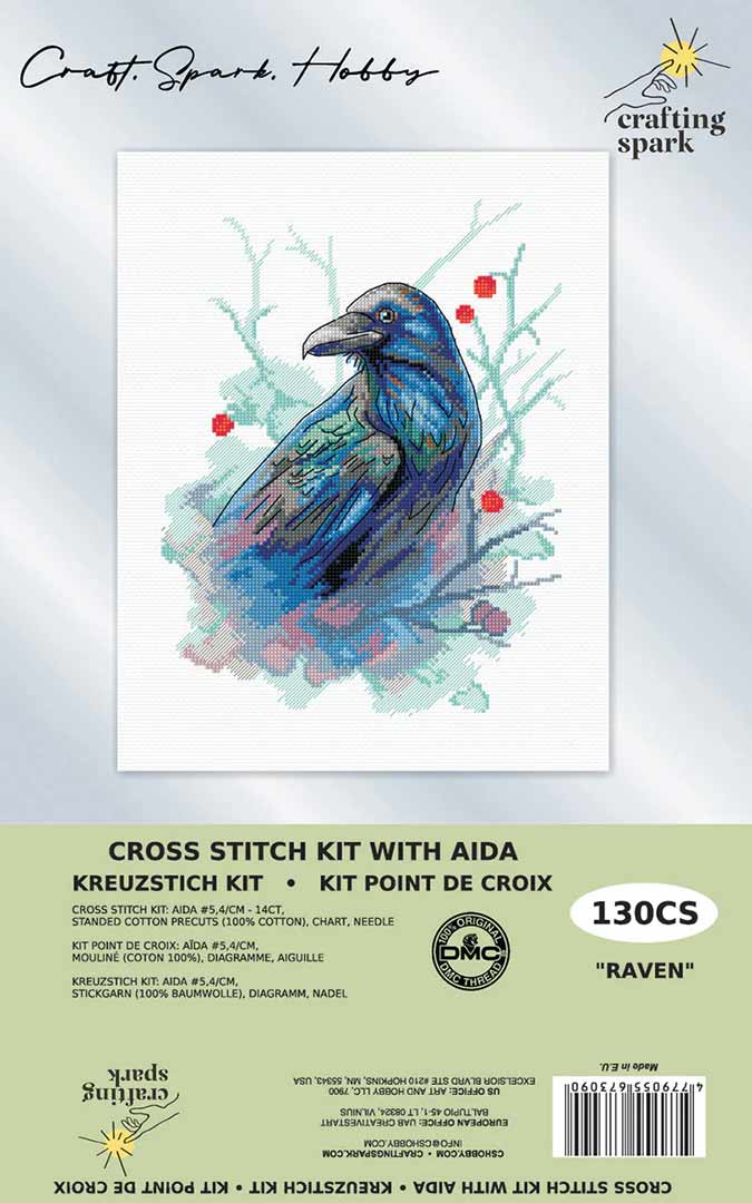 Image of Raven Counted Cross Stitch Kit