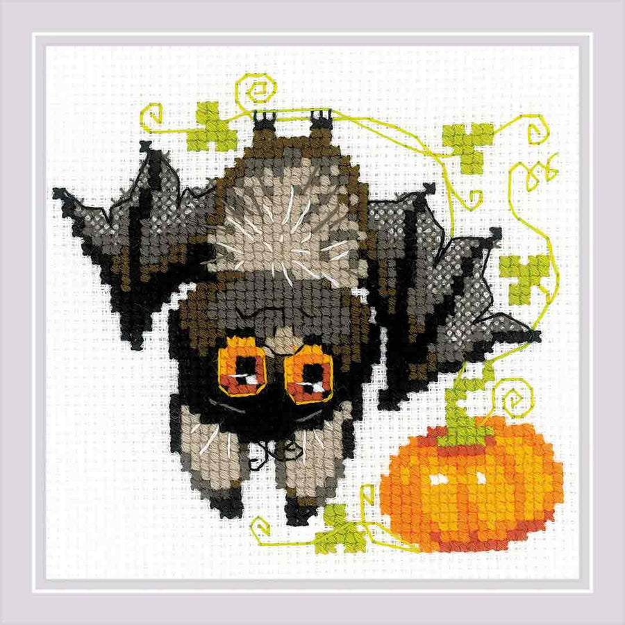 A stitched preview of Upside Down Counted Cross Stitch Kit