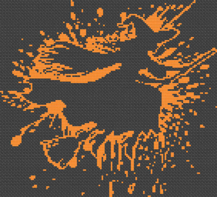 Witch Splash: Counted Cross Stitch Pattern and Kit