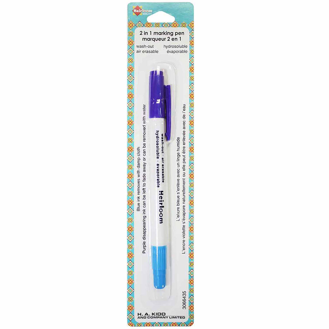 HEIRLOOM 2 in 1 Wash-Out/Erasable Fabric Marker