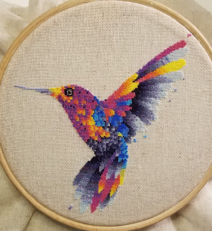 Photo of Hummingbird Cross Stitch Pattern stitched by a Stitch Wit customer