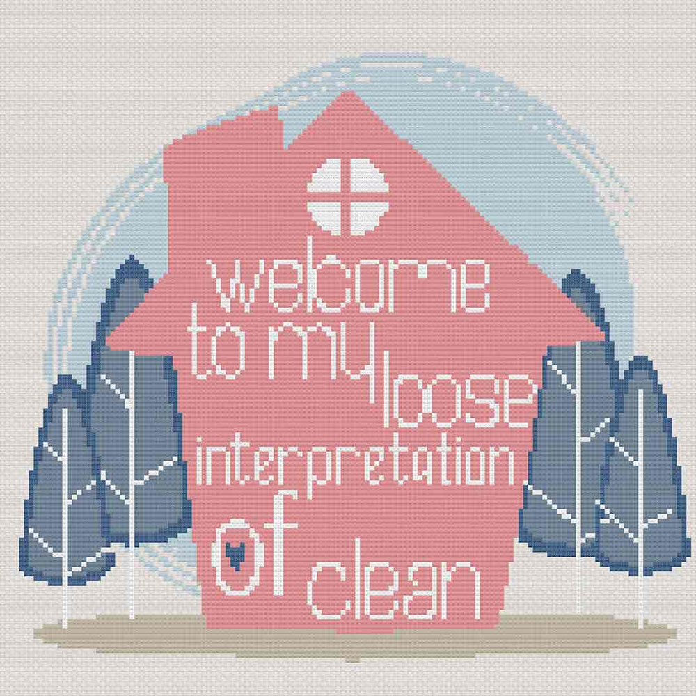Stitched preview of Loose Interpretation Counted Cross Stitch Pattern and Kit