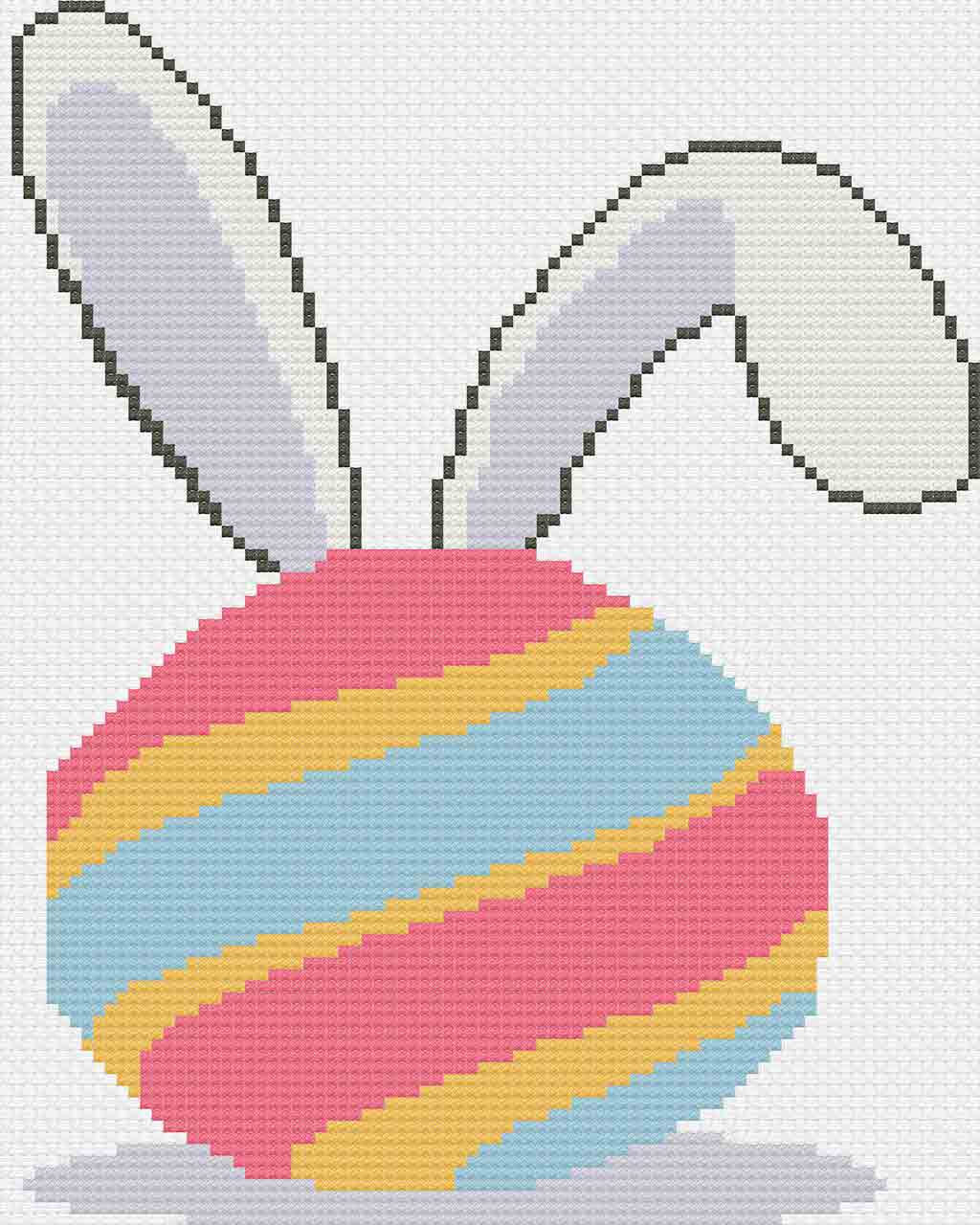 Eggs and Bunnies Set: Counted Cross Stitch Pattern and Kit