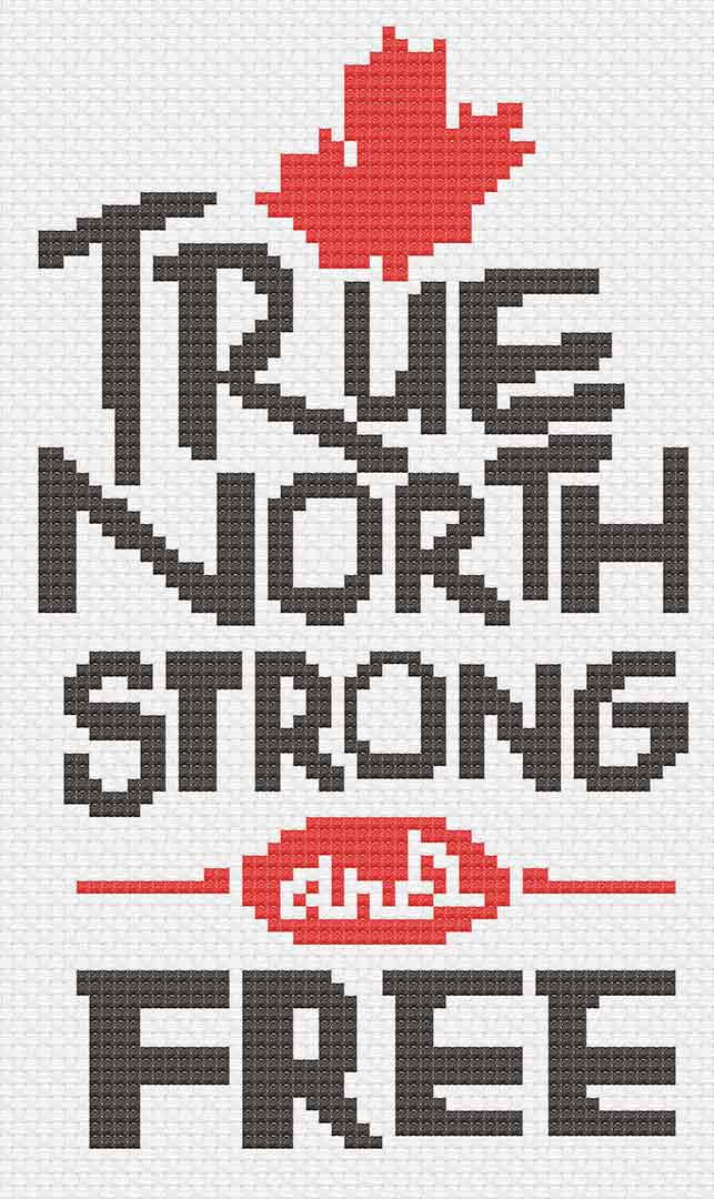Stitched preview of Oh Canada 2 of 3 cross stitch pattern