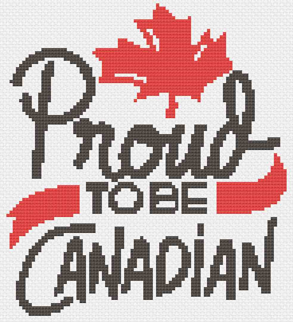 Oh Canada 1 of 3 cross stitch pattern stitched preview