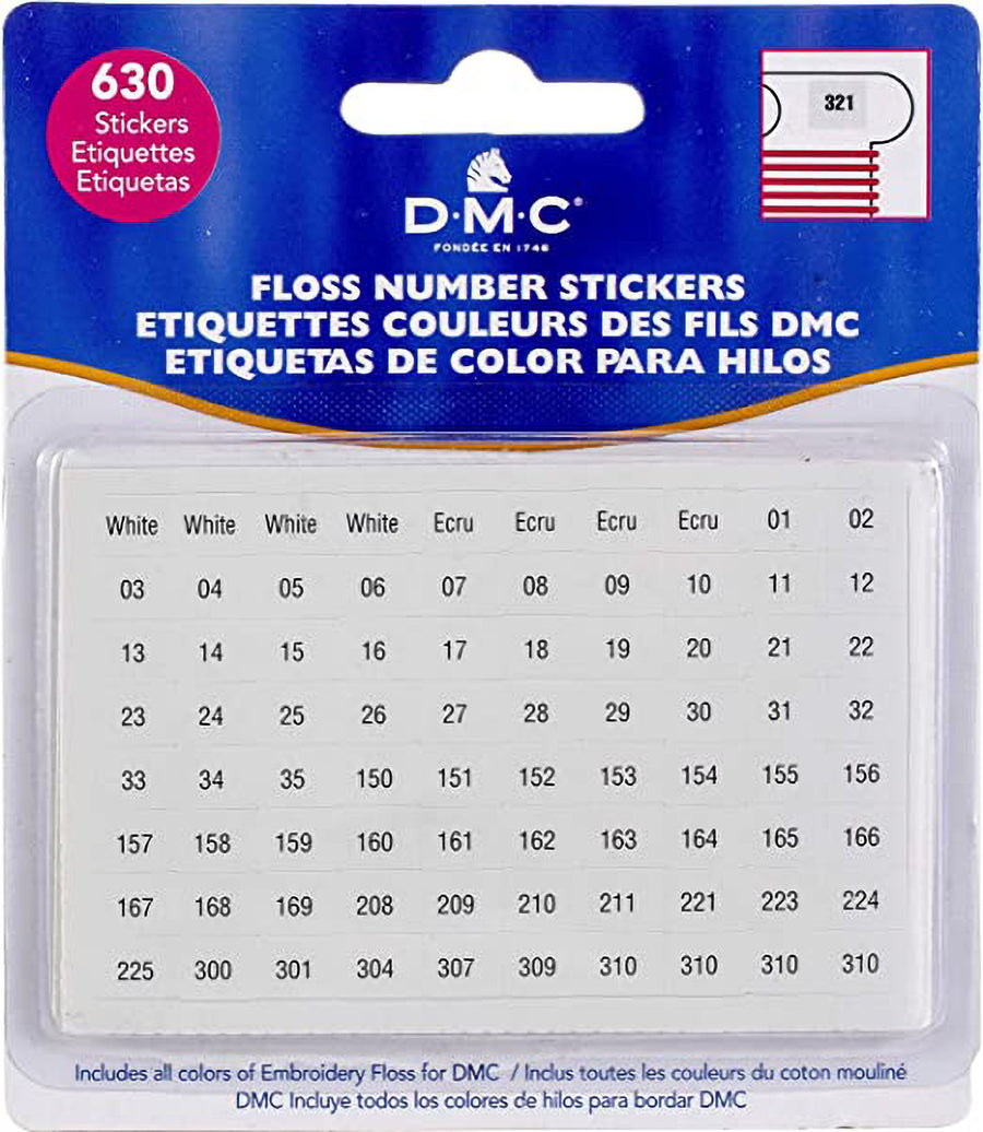 DMC Floss Number Stickers - Stitch Wit