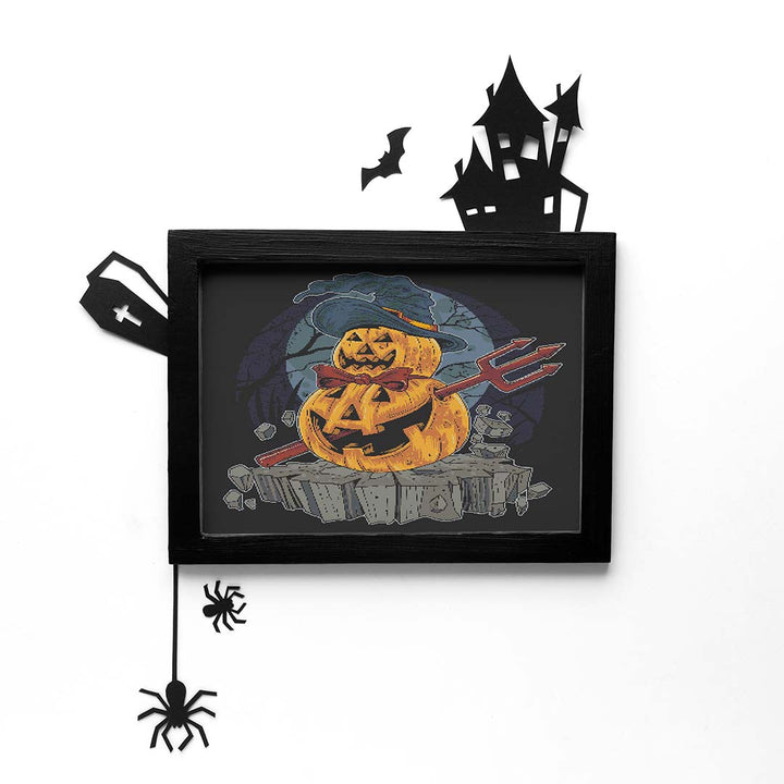 Stitched preview of Two Jack O'Lanterns cross stitch pattern